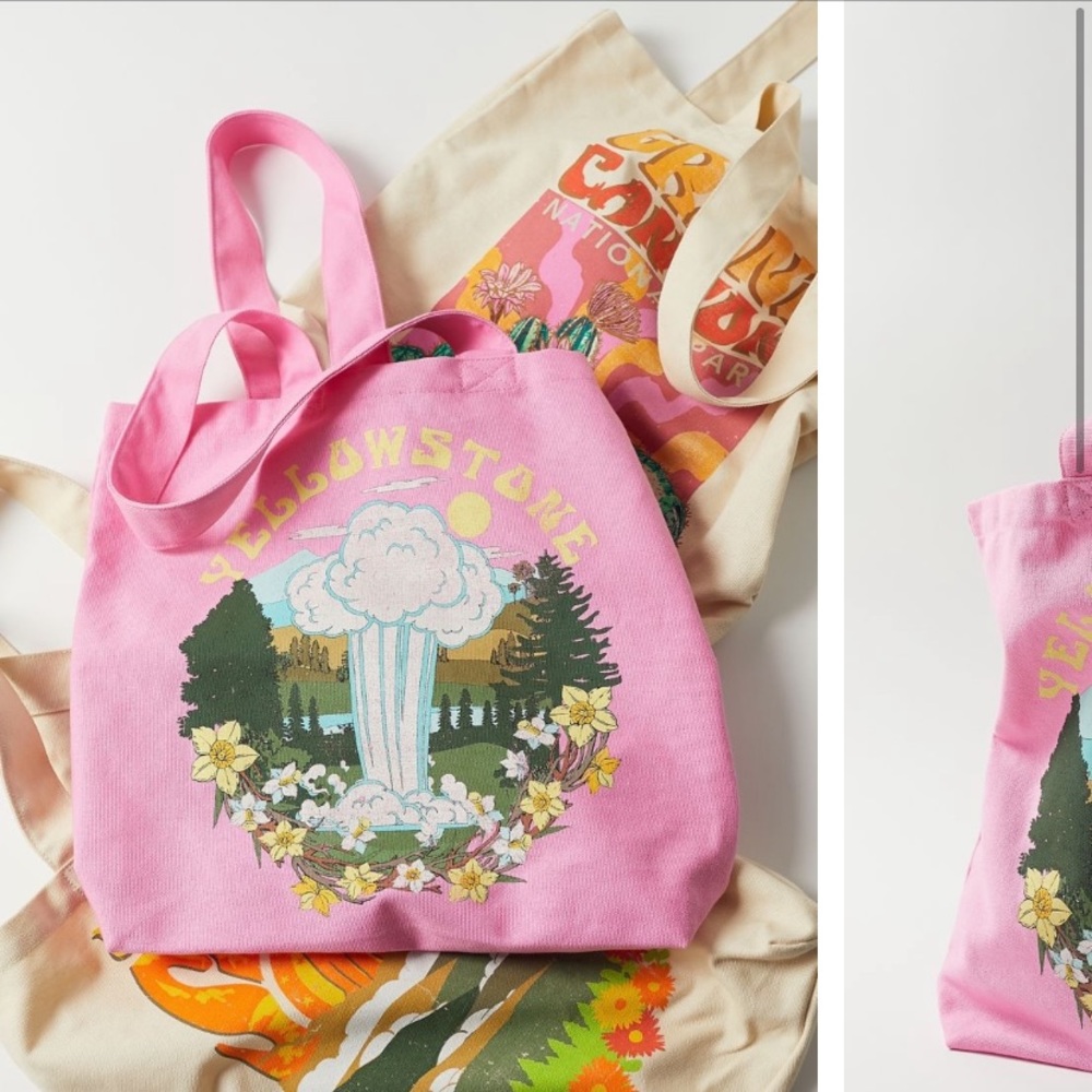2for$20 Yellowstone national park graphic tote bag